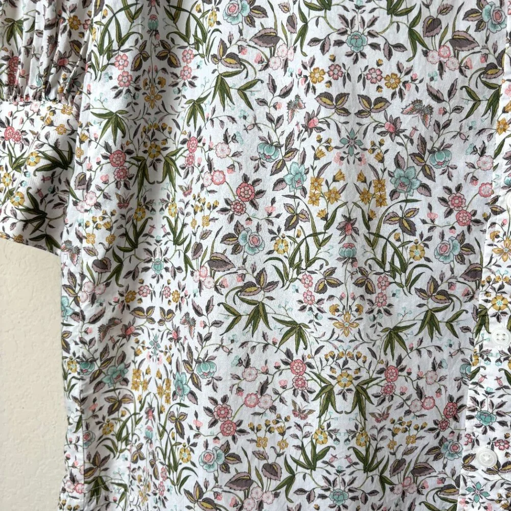 J. Crew Puff-Sleeve Mini Shirt-Dress in Liberty® Tapestry Floral - Picture 6 of 12